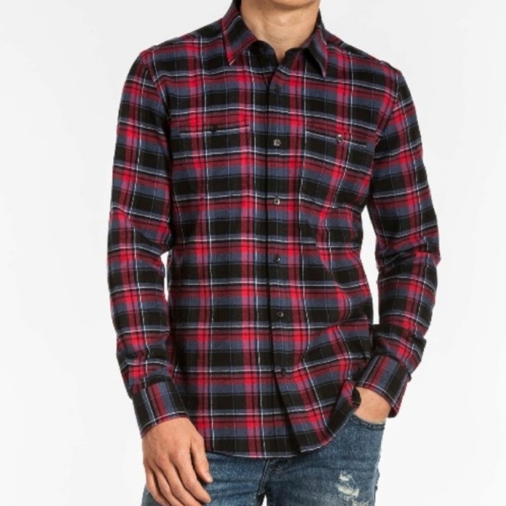 Slate & denim SPREAD COLLAR | bottom down shirt